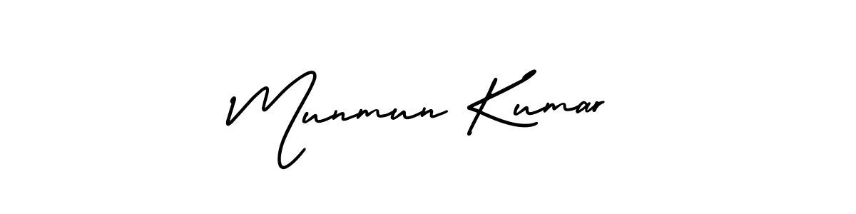 Create a beautiful signature design for name Munmun Kumar. With this signature (AmerikaSignatureDemo-Regular) fonts, you can make a handwritten signature for free. Munmun Kumar signature style 3 images and pictures png