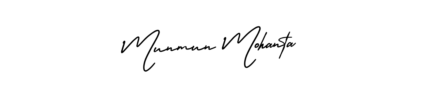 Make a beautiful signature design for name Munmun Mohanta. With this signature (AmerikaSignatureDemo-Regular) style, you can create a handwritten signature for free. Munmun Mohanta signature style 3 images and pictures png