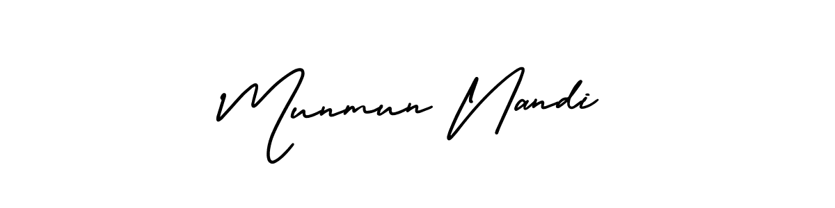 How to Draw Munmun Nandi signature style? AmerikaSignatureDemo-Regular is a latest design signature styles for name Munmun Nandi. Munmun Nandi signature style 3 images and pictures png