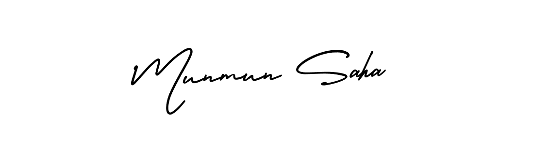 How to make Munmun Saha signature? AmerikaSignatureDemo-Regular is a professional autograph style. Create handwritten signature for Munmun Saha name. Munmun Saha signature style 3 images and pictures png