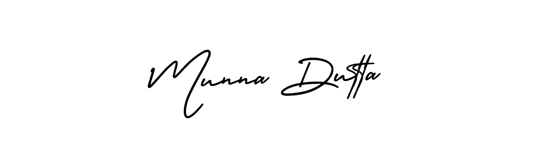 It looks lik you need a new signature style for name Munna Dutta. Design unique handwritten (AmerikaSignatureDemo-Regular) signature with our free signature maker in just a few clicks. Munna Dutta signature style 3 images and pictures png