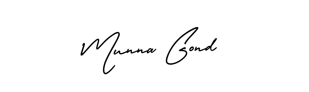 Make a beautiful signature design for name Munna Gond. Use this online signature maker to create a handwritten signature for free. Munna Gond signature style 3 images and pictures png