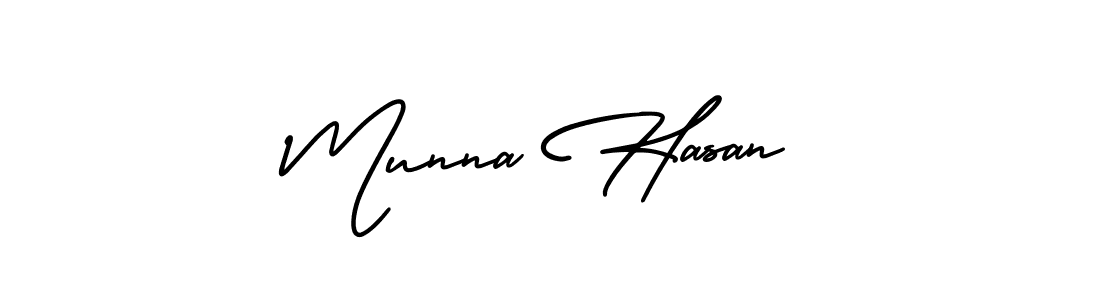 if you are searching for the best signature style for your name Munna Hasan. so please give up your signature search. here we have designed multiple signature styles  using AmerikaSignatureDemo-Regular. Munna Hasan signature style 3 images and pictures png