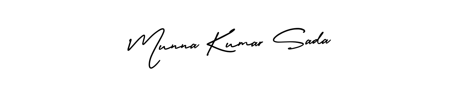 It looks lik you need a new signature style for name Munna Kumar Sada. Design unique handwritten (AmerikaSignatureDemo-Regular) signature with our free signature maker in just a few clicks. Munna Kumar Sada signature style 3 images and pictures png