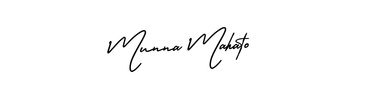 Use a signature maker to create a handwritten signature online. With this signature software, you can design (AmerikaSignatureDemo-Regular) your own signature for name Munna Mahato. Munna Mahato signature style 3 images and pictures png
