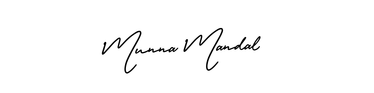 It looks lik you need a new signature style for name Munna Mandal. Design unique handwritten (AmerikaSignatureDemo-Regular) signature with our free signature maker in just a few clicks. Munna Mandal signature style 3 images and pictures png