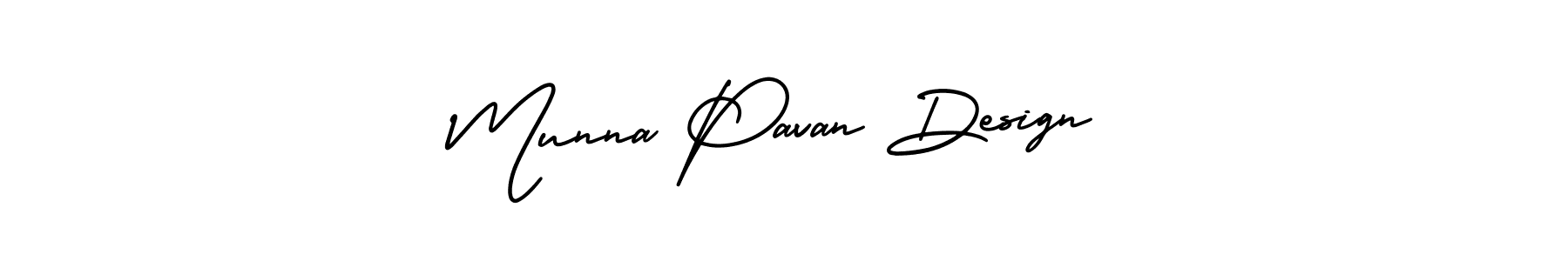 How to make Munna Pavan Design name signature. Use AmerikaSignatureDemo-Regular style for creating short signs online. This is the latest handwritten sign. Munna Pavan Design signature style 3 images and pictures png