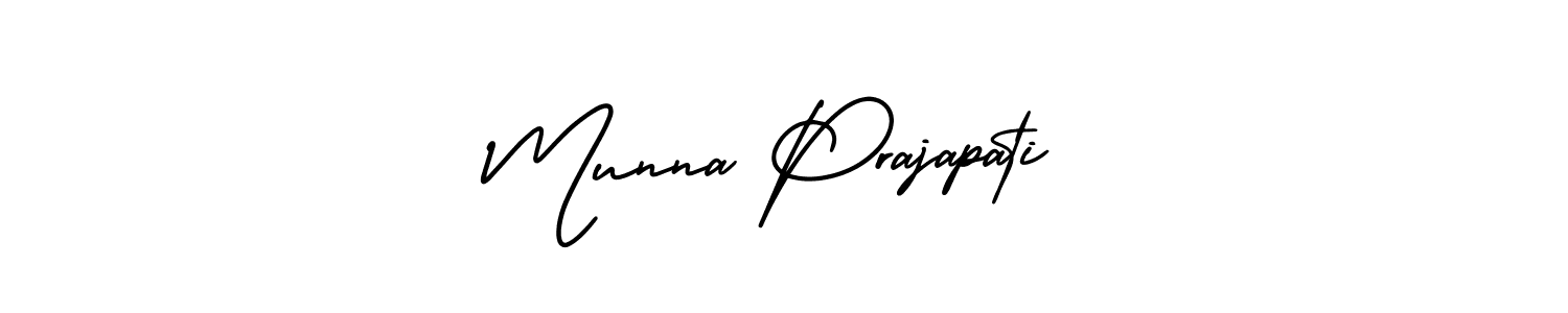 It looks lik you need a new signature style for name Munna Prajapati. Design unique handwritten (AmerikaSignatureDemo-Regular) signature with our free signature maker in just a few clicks. Munna Prajapati signature style 3 images and pictures png