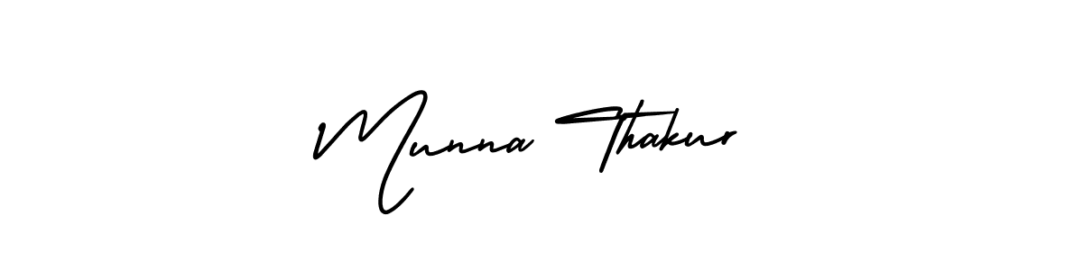 Munna Thakur stylish signature style. Best Handwritten Sign (AmerikaSignatureDemo-Regular) for my name. Handwritten Signature Collection Ideas for my name Munna Thakur. Munna Thakur signature style 3 images and pictures png