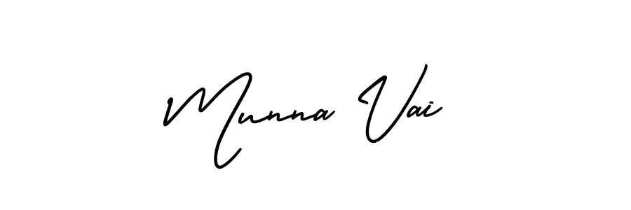 How to make Munna Vai signature? AmerikaSignatureDemo-Regular is a professional autograph style. Create handwritten signature for Munna Vai name. Munna Vai signature style 3 images and pictures png