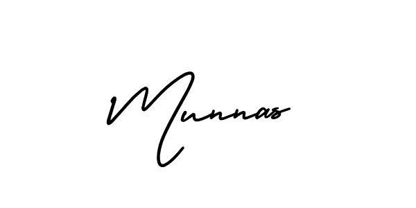 Make a beautiful signature design for name Munnas. With this signature (AmerikaSignatureDemo-Regular) style, you can create a handwritten signature for free. Munnas signature style 3 images and pictures png