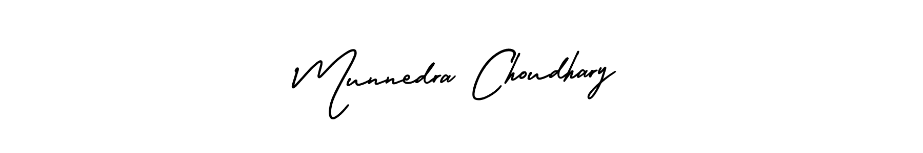 It looks lik you need a new signature style for name Munnedra Choudhary. Design unique handwritten (AmerikaSignatureDemo-Regular) signature with our free signature maker in just a few clicks. Munnedra Choudhary signature style 3 images and pictures png