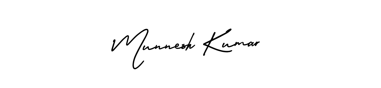 Munnesh Kumar stylish signature style. Best Handwritten Sign (AmerikaSignatureDemo-Regular) for my name. Handwritten Signature Collection Ideas for my name Munnesh Kumar. Munnesh Kumar signature style 3 images and pictures png