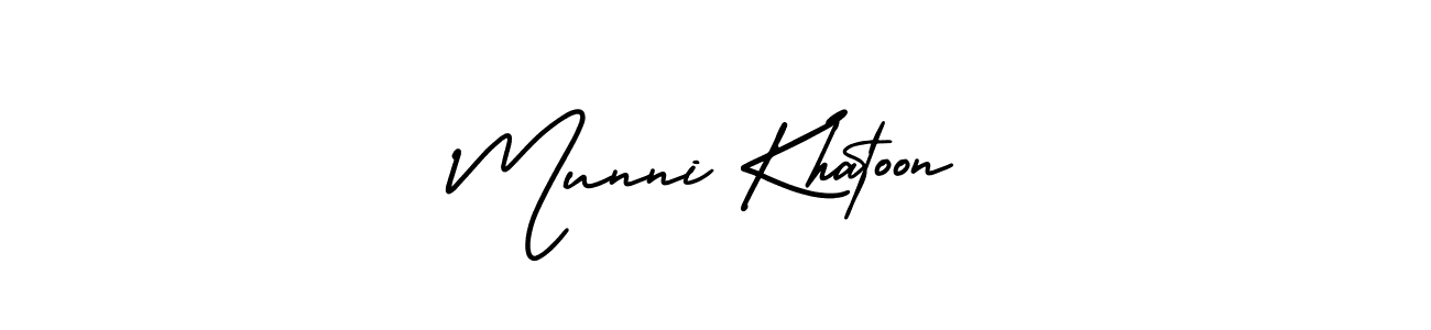 Make a beautiful signature design for name Munni Khatoon. With this signature (AmerikaSignatureDemo-Regular) style, you can create a handwritten signature for free. Munni Khatoon signature style 3 images and pictures png