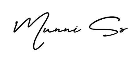 A sleek calligraphic signature for name Munni Ss utilizing AmerikaSignatureDemo-Regular styling. Great for adding personal signatures to photos and art. Munni Ss signature style 3 images and pictures png