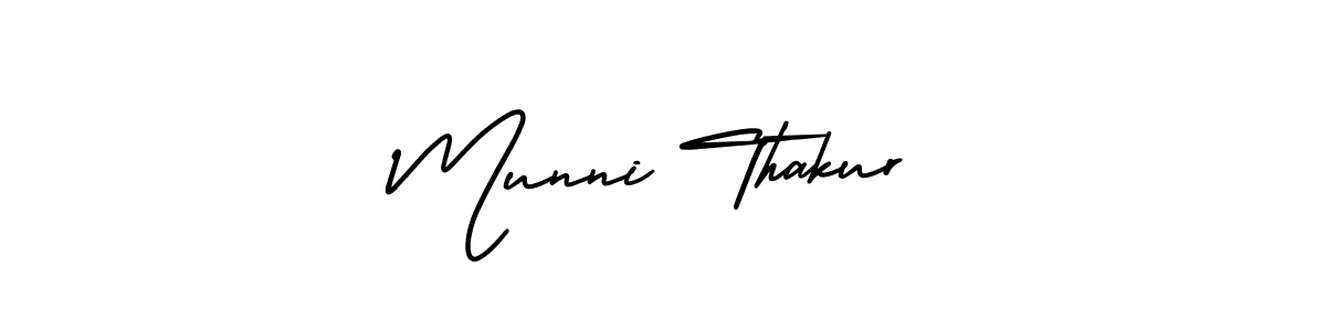 Make a beautiful signature design for name Munni Thakur. With this signature (AmerikaSignatureDemo-Regular) style, you can create a handwritten signature for free. Munni Thakur signature style 3 images and pictures png