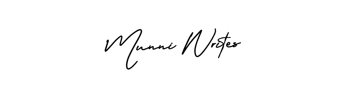 AmerikaSignatureDemo-Regular is a professional signature style that is perfect for those who want to add a touch of class to their signature. It is also a great choice for those who want to make their signature more unique. Get Munni Writes name to fancy signature for free. Munni Writes signature style 3 images and pictures png