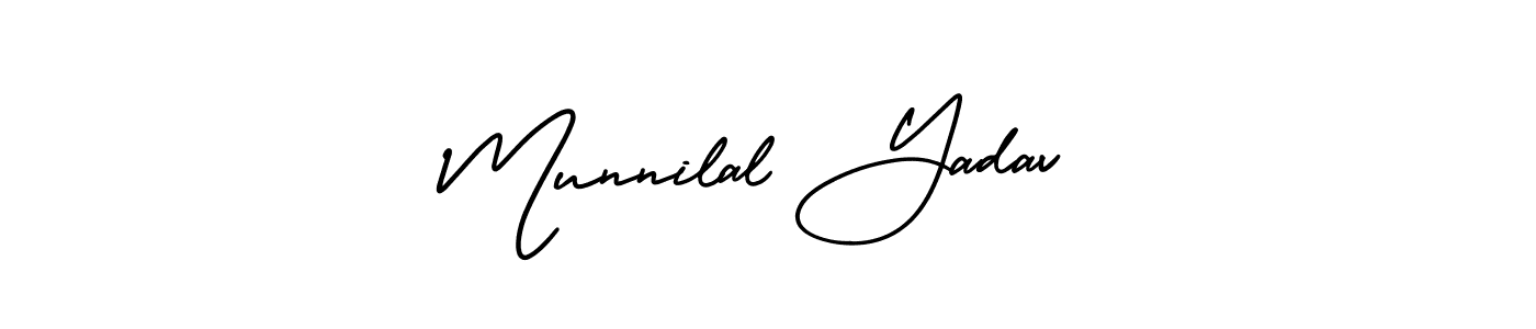 Munnilal Yadav stylish signature style. Best Handwritten Sign (AmerikaSignatureDemo-Regular) for my name. Handwritten Signature Collection Ideas for my name Munnilal Yadav. Munnilal Yadav signature style 3 images and pictures png