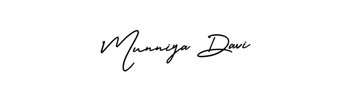 Use a signature maker to create a handwritten signature online. With this signature software, you can design (AmerikaSignatureDemo-Regular) your own signature for name Munniya Davi. Munniya Davi signature style 3 images and pictures png