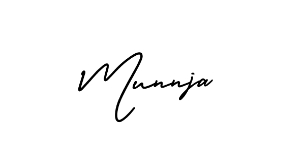 How to Draw Munnja signature style? AmerikaSignatureDemo-Regular is a latest design signature styles for name Munnja. Munnja signature style 3 images and pictures png