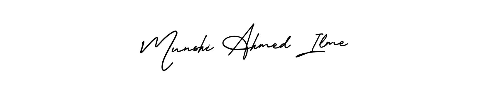 Make a beautiful signature design for name Munshi Ahmed Ilme. With this signature (AmerikaSignatureDemo-Regular) style, you can create a handwritten signature for free. Munshi Ahmed Ilme signature style 3 images and pictures png