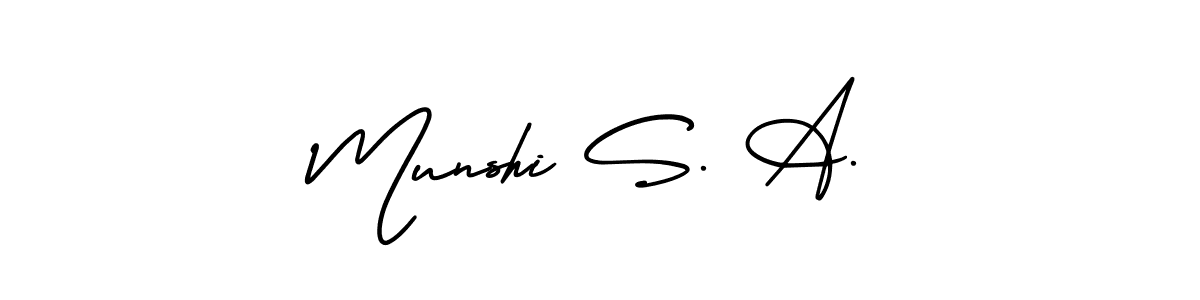 Also we have Munshi S. A. name is the best signature style. Create professional handwritten signature collection using AmerikaSignatureDemo-Regular autograph style. Munshi S. A. signature style 3 images and pictures png