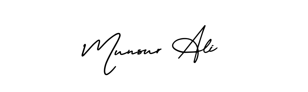 Use a signature maker to create a handwritten signature online. With this signature software, you can design (AmerikaSignatureDemo-Regular) your own signature for name Munsur Ali. Munsur Ali signature style 3 images and pictures png
