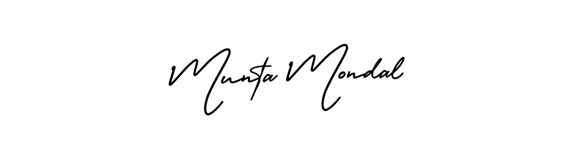 It looks lik you need a new signature style for name Munta Mondal. Design unique handwritten (AmerikaSignatureDemo-Regular) signature with our free signature maker in just a few clicks. Munta Mondal signature style 3 images and pictures png