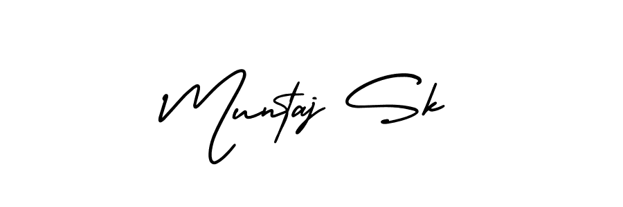 Create a beautiful signature design for name Muntaj Sk. With this signature (AmerikaSignatureDemo-Regular) fonts, you can make a handwritten signature for free. Muntaj Sk signature style 3 images and pictures png