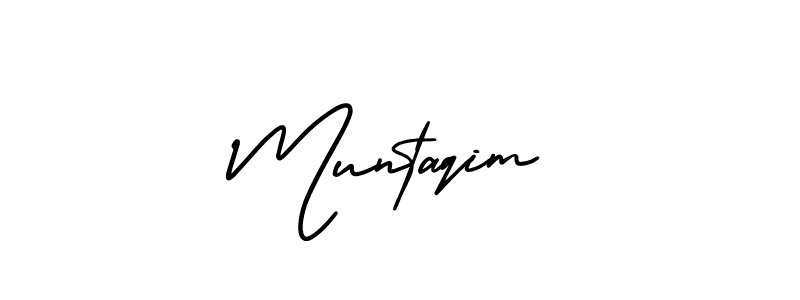 How to make Muntaqim signature? AmerikaSignatureDemo-Regular is a professional autograph style. Create handwritten signature for Muntaqim name. Muntaqim signature style 3 images and pictures png