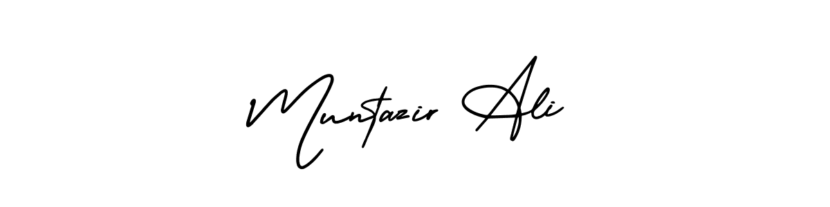 Muntazir Ali stylish signature style. Best Handwritten Sign (AmerikaSignatureDemo-Regular) for my name. Handwritten Signature Collection Ideas for my name Muntazir Ali. Muntazir Ali signature style 3 images and pictures png