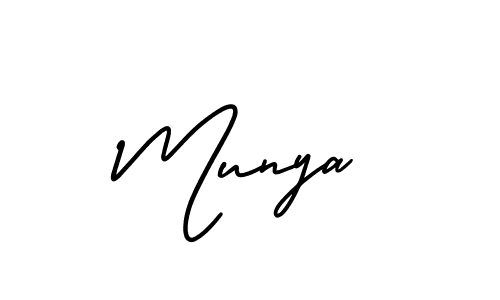 Also we have Munya name is the best signature style. Create professional handwritten signature collection using AmerikaSignatureDemo-Regular autograph style. Munya signature style 3 images and pictures png