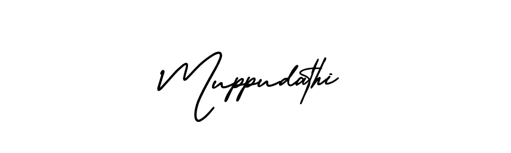 You should practise on your own different ways (AmerikaSignatureDemo-Regular) to write your name (Muppudathi) in signature. don't let someone else do it for you. Muppudathi signature style 3 images and pictures png