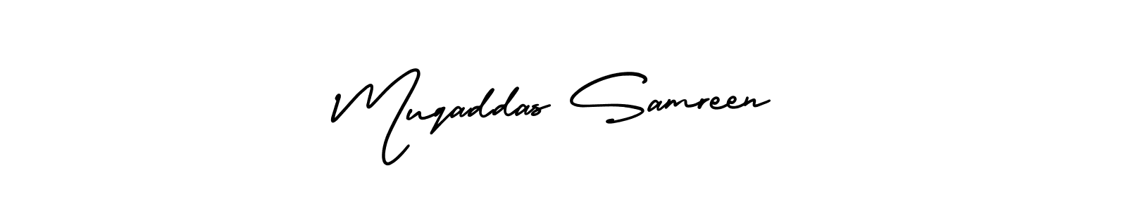 Here are the top 10 professional signature styles for the name Muqaddas Samreen. These are the best autograph styles you can use for your name. Muqaddas Samreen signature style 3 images and pictures png