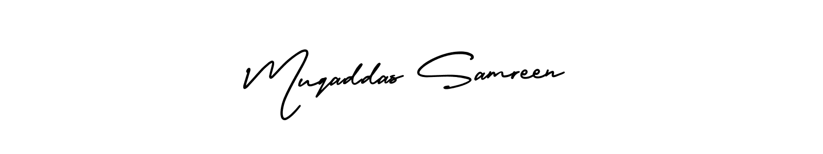 Here are the top 10 professional signature styles for the name Muqaddas Samreen. These are the best autograph styles you can use for your name. Muqaddas Samreen signature style 3 images and pictures png