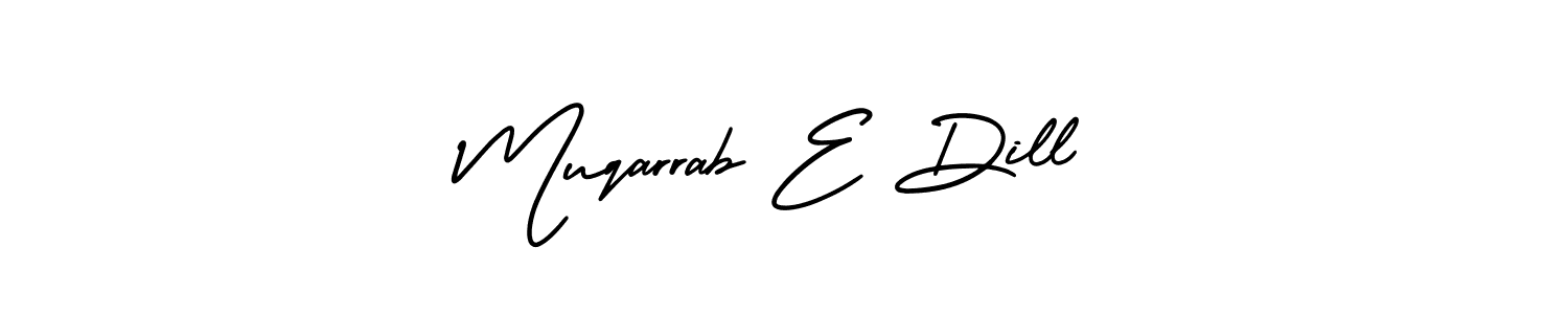 You should practise on your own different ways (AmerikaSignatureDemo-Regular) to write your name (Muqarrab E Dill) in signature. don't let someone else do it for you. Muqarrab E Dill signature style 3 images and pictures png