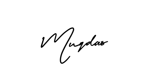 It looks lik you need a new signature style for name Muqdas. Design unique handwritten (AmerikaSignatureDemo-Regular) signature with our free signature maker in just a few clicks. Muqdas signature style 3 images and pictures png