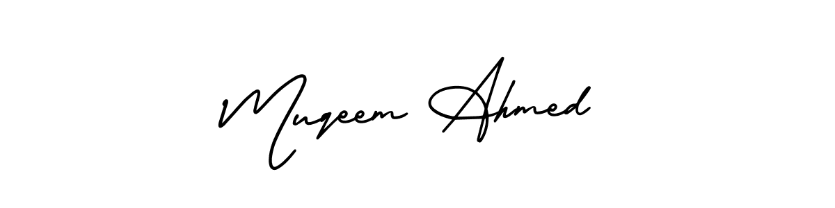 How to make Muqeem Ahmed signature? AmerikaSignatureDemo-Regular is a professional autograph style. Create handwritten signature for Muqeem Ahmed name. Muqeem Ahmed signature style 3 images and pictures png