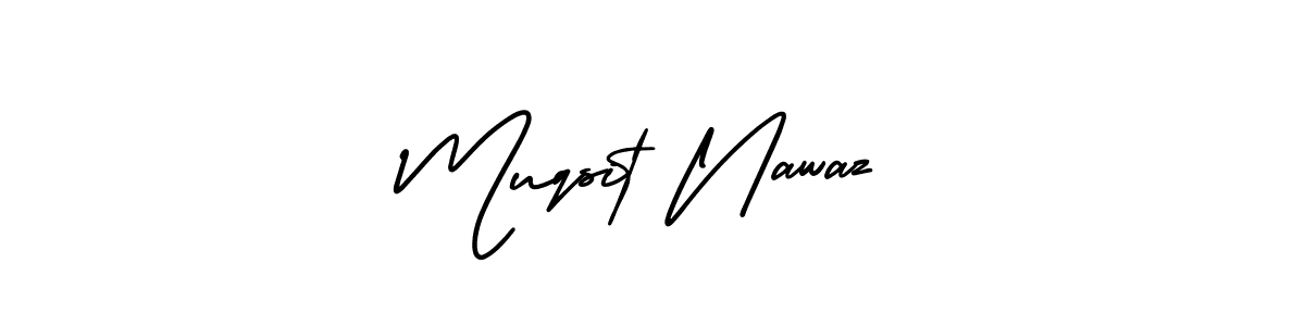 if you are searching for the best signature style for your name Muqsit Nawaz. so please give up your signature search. here we have designed multiple signature styles  using AmerikaSignatureDemo-Regular. Muqsit Nawaz signature style 3 images and pictures png