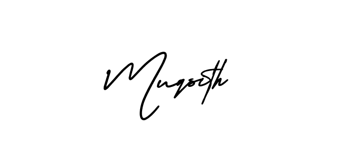 Muqsith stylish signature style. Best Handwritten Sign (AmerikaSignatureDemo-Regular) for my name. Handwritten Signature Collection Ideas for my name Muqsith. Muqsith signature style 3 images and pictures png