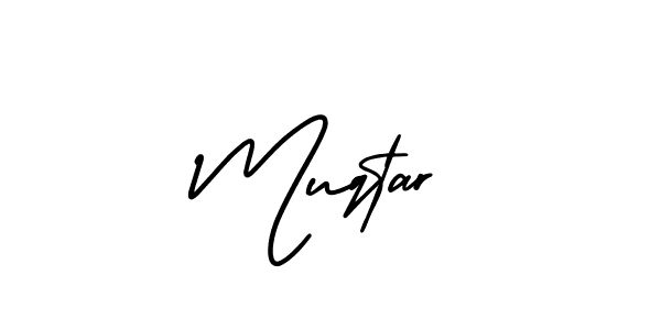 The best way (AmerikaSignatureDemo-Regular) to make a short signature is to pick only two or three words in your name. The name Muqtar include a total of six letters. For converting this name. Muqtar signature style 3 images and pictures png