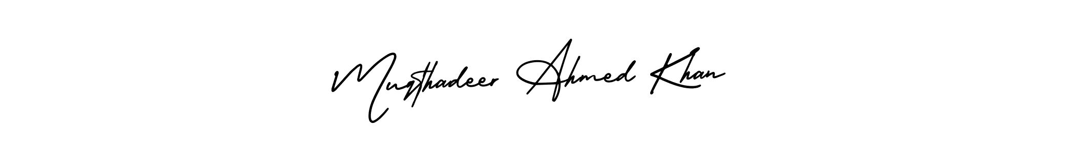 Also we have Muqthadeer Ahmed Khan name is the best signature style. Create professional handwritten signature collection using AmerikaSignatureDemo-Regular autograph style. Muqthadeer Ahmed Khan signature style 3 images and pictures png