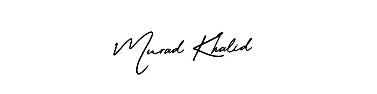 The best way (AmerikaSignatureDemo-Regular) to make a short signature is to pick only two or three words in your name. The name Murad Khalid include a total of six letters. For converting this name. Murad Khalid signature style 3 images and pictures png