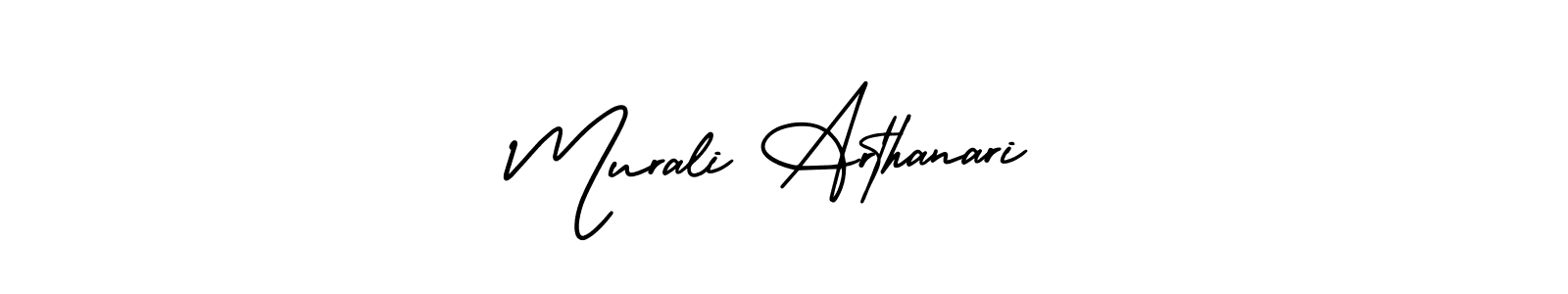 Design your own signature with our free online signature maker. With this signature software, you can create a handwritten (AmerikaSignatureDemo-Regular) signature for name Murali Arthanari. Murali Arthanari signature style 3 images and pictures png