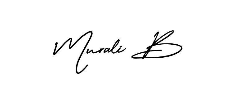 Similarly AmerikaSignatureDemo-Regular is the best handwritten signature design. Signature creator online .You can use it as an online autograph creator for name Murali B. Murali B signature style 3 images and pictures png