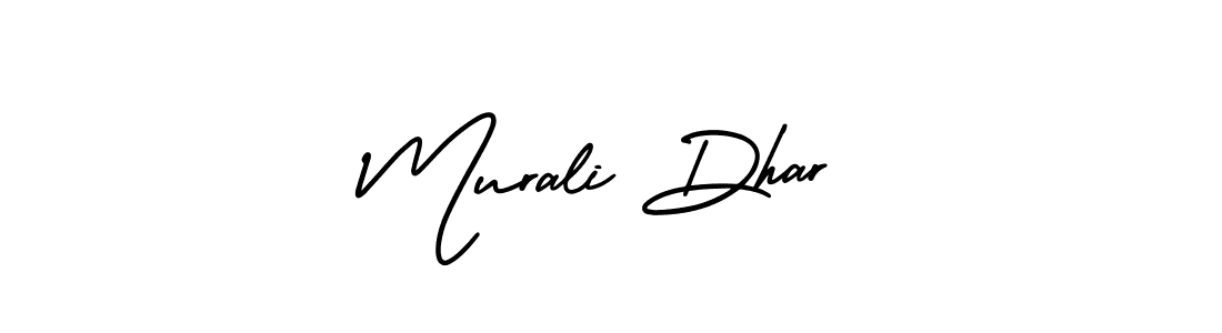 The best way (AmerikaSignatureDemo-Regular) to make a short signature is to pick only two or three words in your name. The name Murali Dhar include a total of six letters. For converting this name. Murali Dhar signature style 3 images and pictures png