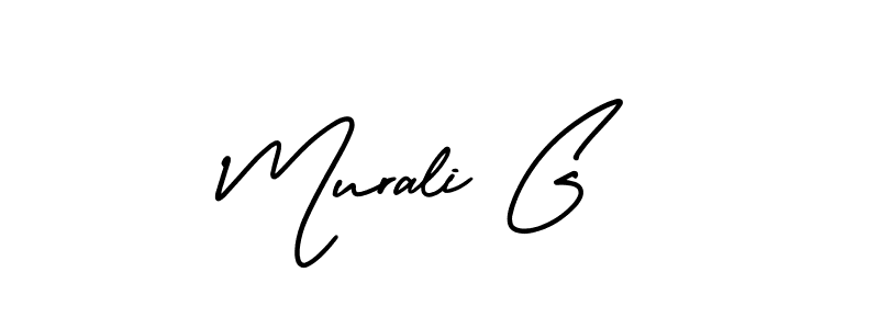 if you are searching for the best signature style for your name Murali G. so please give up your signature search. here we have designed multiple signature styles  using AmerikaSignatureDemo-Regular. Murali G signature style 3 images and pictures png