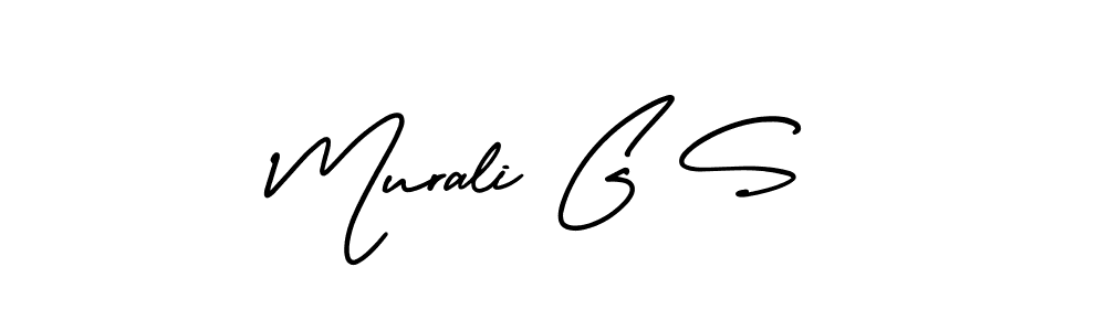 Also You can easily find your signature by using the search form. We will create Murali G S name handwritten signature images for you free of cost using AmerikaSignatureDemo-Regular sign style. Murali G S signature style 3 images and pictures png