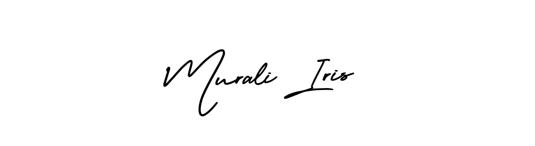 This is the best signature style for the Murali Iris name. Also you like these signature font (AmerikaSignatureDemo-Regular). Mix name signature. Murali Iris signature style 3 images and pictures png