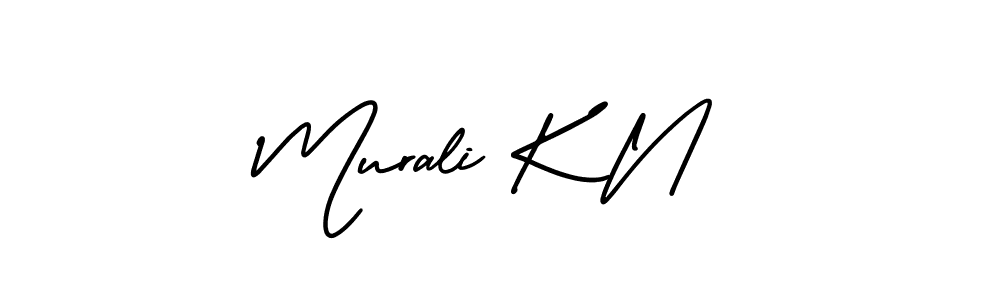 How to make Murali K N name signature. Use AmerikaSignatureDemo-Regular style for creating short signs online. This is the latest handwritten sign. Murali K N signature style 3 images and pictures png